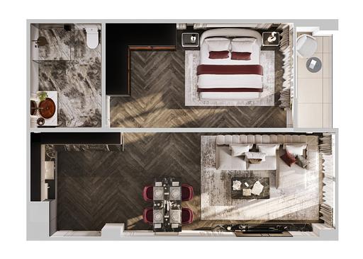 เฮ นเนส ซี เรเวนส์ 1Bed - รูปภาพ 6